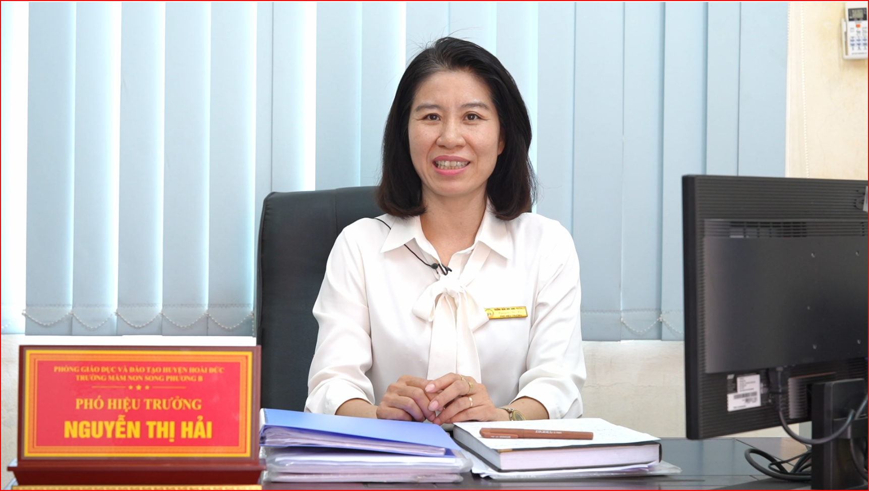 Thực hiện phóng sự Công Đoàn Trường Mầm Non Song Phương B
